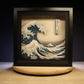 Dioramax - Cadre lumineux LED Hokusai | Déco Gaming-room | Tableau lumineux | Affiche jeux vidéo | Idée cadeau gamer | Retro-gaming