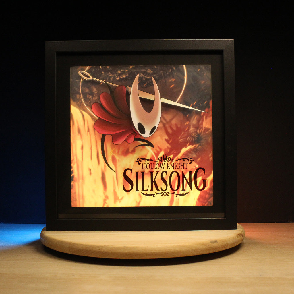 Dioramax - Cadre lumineux LED Silk Song | Déco Gaming-room | Tableau lumineux | Affiche jeux vidéo | Idée cadeau gamer | Retro-gaming