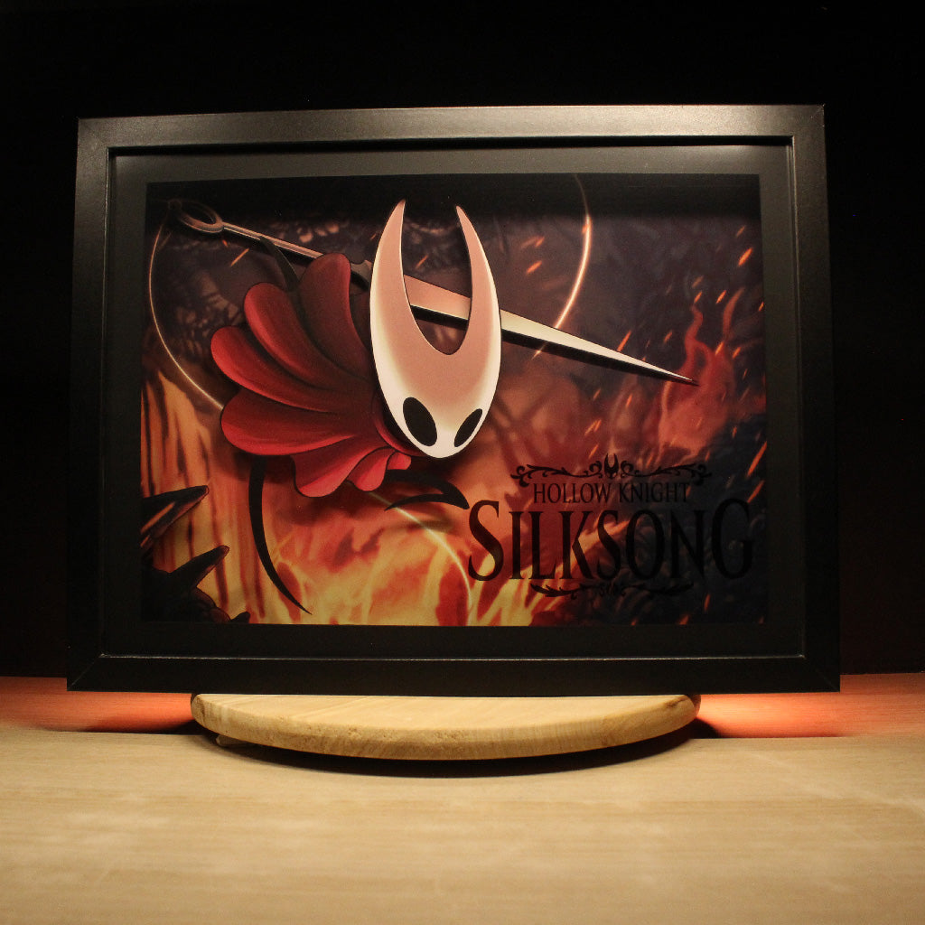 Dioramax - Cadre lumineux LED Silk Song | Déco Gaming-room | Tableau lumineux | Affiche jeux vidéo | Idée cadeau gamer | Retro-gaming