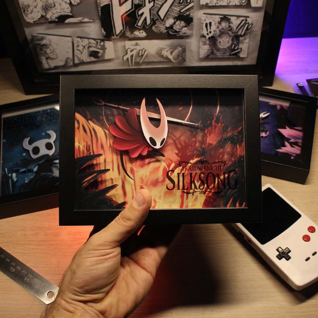Dioramax - Cadre lumineux LED Silk Song | Déco Gaming-room | Tableau lumineux | Affiche jeux vidéo | Idée cadeau gamer | Retro-gaming