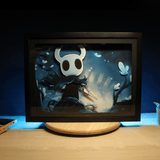 Dioramax - Cadre lumineux LED Hollow Knight | Déco Gaming-room | Tableau lumineux | Affiche jeux vidéo | Idée cadeau gamer | Retro-gaming