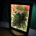 Dioramax - Cadre lumineux LED Hulk | Déco Gaming-room | Tableau lumineux | Affiche jeux vidéo | Idée cadeau gamer | Retro-gaming
