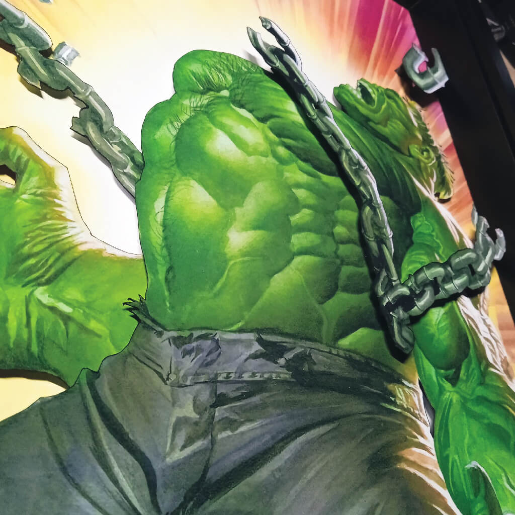 Dioramax - Cadre lumineux LED Hulk | Déco Gaming-room | Tableau lumineux | Affiche jeux vidéo | Idée cadeau gamer | Retro-gaming
