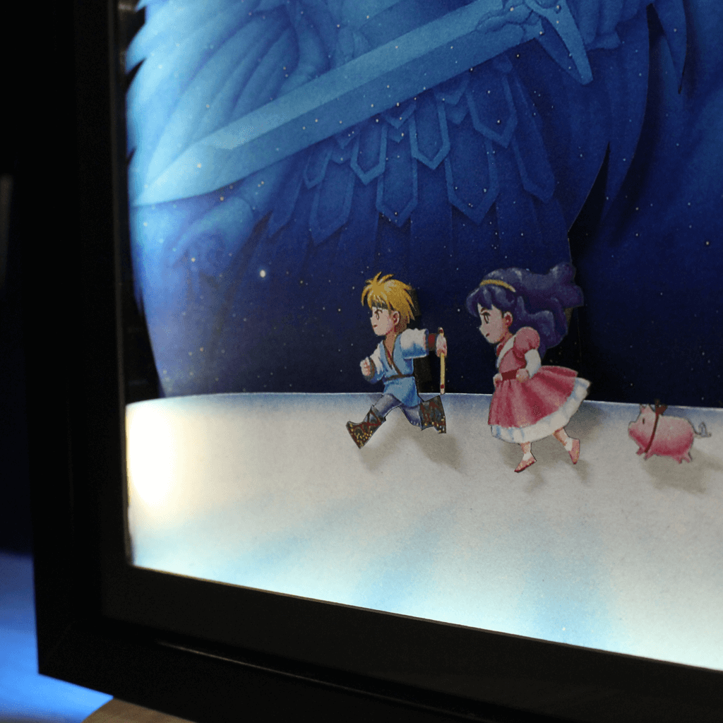 Dioramax - Cadre lumineux LED ilussion of gaia  | Déco Gaming-room | Tableau lumineux | Affiche jeux vidéo | Idée cadeau gamer | Retro-gaming