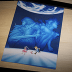 Dioramax - Cadre lumineux LED ilussion of gaia  | Déco Gaming-room | Tableau lumineux | Affiche jeux vidéo | Idée cadeau gamer | Retro-gaming