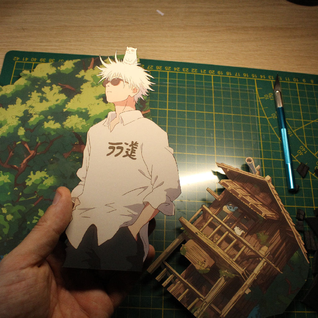 Dioramax - Cadre lumineux LED Jujutsu Kaisen | Déco Gaming-room | Tableau lumineux | Affiche jeux vidéo | Idée cadeau gamer | Retro-gaming