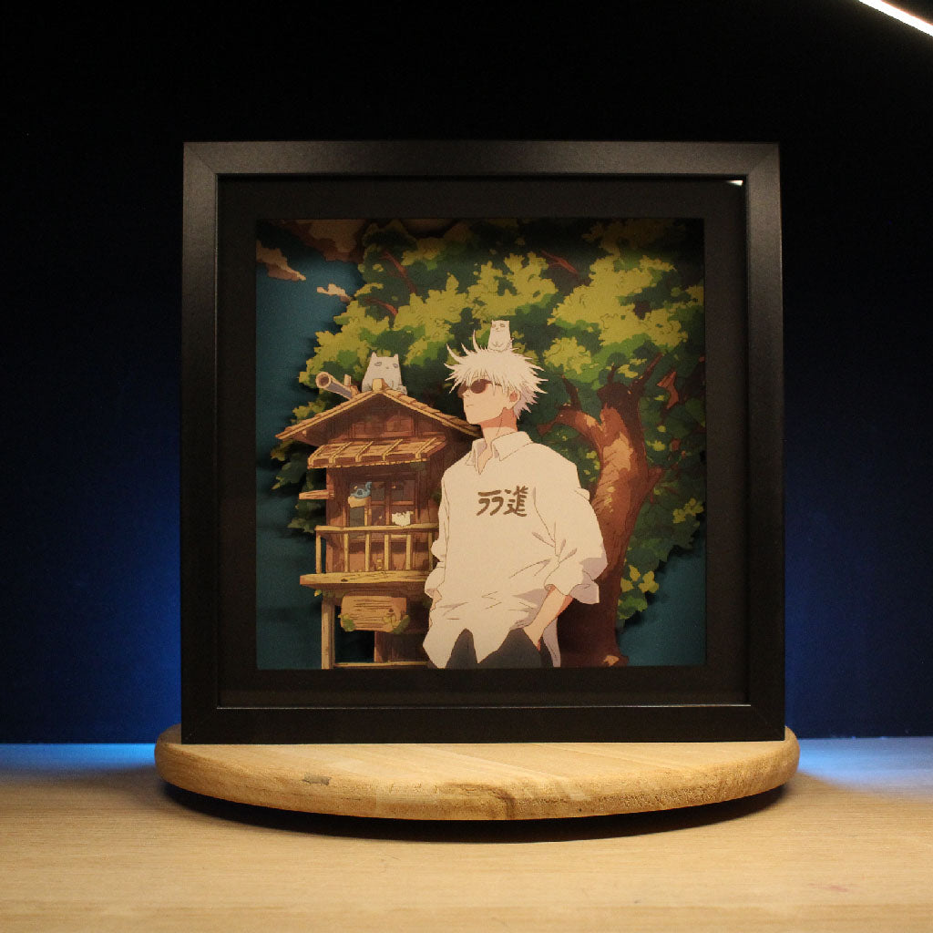 Dioramax - Cadre lumineux LED Jujutsu Kaisen | Déco Gaming-room | Tableau lumineux | Affiche jeux vidéo | Idée cadeau gamer | Retro-gaming