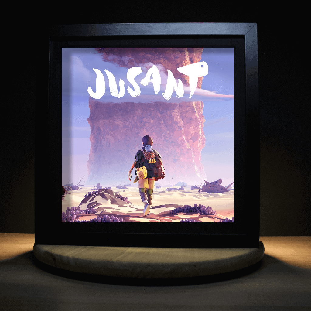 Dioramax - Cadre lumineux LED Jusant | Déco Gaming-room | Tableau lumineux | Affiche jeux vidéo | Idée cadeau gamer | Retro-gaming