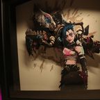 Dioramax - Cadre lumineux LED Jinx | Déco Gaming-room | Tableau lumineux | Affiche jeux vidéo | Idée cadeau gamer | Retro-gaming