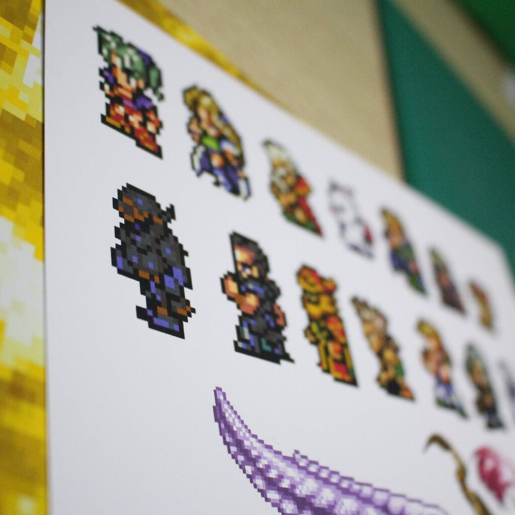 Dioramax - Cadre lumineux LED FF6 Kefka | Déco Gaming-room | Tableau lumineux | Affiche jeux vidéo | Idée cadeau gamer | Retro-gaming