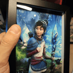 Dioramax - Cadre lumineux LED Kena | Déco Gaming-room | Tableau lumineux | Affiche jeux vidéo | Idée cadeau gamer | Retro-gaming