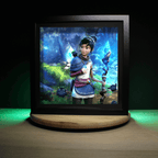 Dioramax - Cadre lumineux LED Kena | Déco Gaming-room | Tableau lumineux | Affiche jeux vidéo | Idée cadeau gamer | Retro-gaming