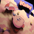 Dioramax - Cadre lumineux LED Kirby | Déco Gaming-room | Tableau lumineux | Affiche jeux vidéo | Idée cadeau gamer | Retro-gaming