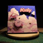 Dioramax - Cadre lumineux LED Kirby | Déco Gaming-room | Tableau lumineux | Affiche jeux vidéo | Idée cadeau gamer | Retro-gaming