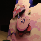 Dioramax - Cadre lumineux LED Kirby | Déco Gaming-room | Tableau lumineux | Affiche jeux vidéo | Idée cadeau gamer | Retro-gaming