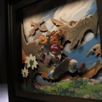 Dioramax - Cadre lumineux LED LOL | Déco Gaming-room | Tableau lumineux | Affiche jeux vidéo | Idée cadeau gamer | Retro-gamingv