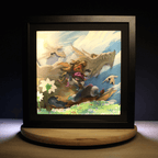 Dioramax - Cadre lumineux LED LOL | Déco Gaming-room | Tableau lumineux | Affiche jeux vidéo | Idée cadeau gamer | Retro-gaming