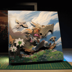 Dioramax - Cadre lumineux LED LOL | Déco Gaming-room | Tableau lumineux | Affiche jeux vidéo | Idée cadeau gamer | Retro-gaming