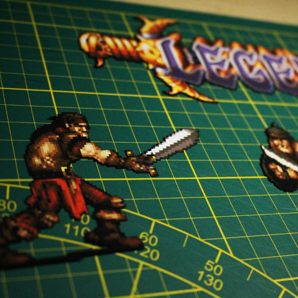 Dioramax - Cadre lumineux LED Legend | Déco Gaming-room | Tableau lumineux | Affiche jeux vidéo | Idée cadeau gamer | Retro-gaming