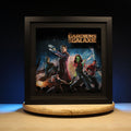 Dioramax - Cadre lumineux LED Les gardiens de la galaxie | Déco Gaming-room | Tableau lumineux | Affiche jeux vidéo | Idée cadeau gamer | Retro-gaming