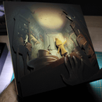 Dioramax - Cadre lumineux LED Little Nightmare | Déco Gaming-room | Tableau lumineux | Affiche jeux vidéo | Idée cadeau gamer | Retro-gaming