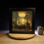 Dioramax - Cadre lumineux LED Little Nightmare | Déco Gaming-room | Tableau lumineux | Affiche jeux vidéo | Idée cadeau gamer | Retro-gaming
