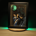 Dioramax - Cadre lumineux LED Little big adventure | Déco Gaming-room | Tableau lumineux | Affiche jeux vidéo | Idée cadeau gamer | Retro-gaming