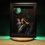 Dioramax - Cadre lumineux LED Little big adventure | Déco Gaming-room | Tableau lumineux | Affiche jeux vidéo | Idée cadeau gamer | Retro-gaming