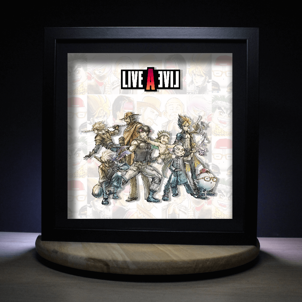 Dioramax - Cadre lumineux LED live a live | Déco Gaming-room | Tableau lumineux | Affiche jeux vidéo | Idée cadeau gamer | Retro-gaming
