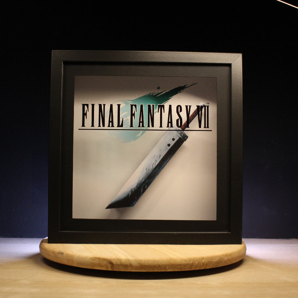 Dioramax - Cadre lumineux LED FF7 | Déco Gaming-room | Tableau lumineux | Affiche jeux vidéo | Idée cadeau gamer | Retro-gaming