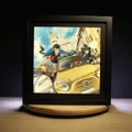 Dioramax - Cadre lumineux LED Lupin | Déco Gaming-room | Tableau lumineux | Affiche jeux vidéo | Idée cadeau gamer | Retro-gaming