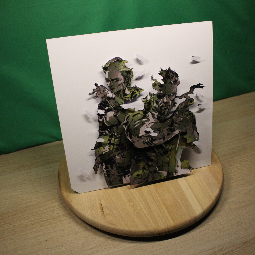 Dioramax - Cadre lumineux LED MGS3 | Déco Gaming-room | Tableau lumineux | Affiche jeux vidéo | Idée cadeau gamer | Retro-gaming