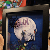 Dioramax - Cadre lumineux LED Zelda Majora's Masks | Déco Gaming-room | Tableau lumineux | Affiche jeux vidéo | Idée cadeau gamer | Retro-gaming