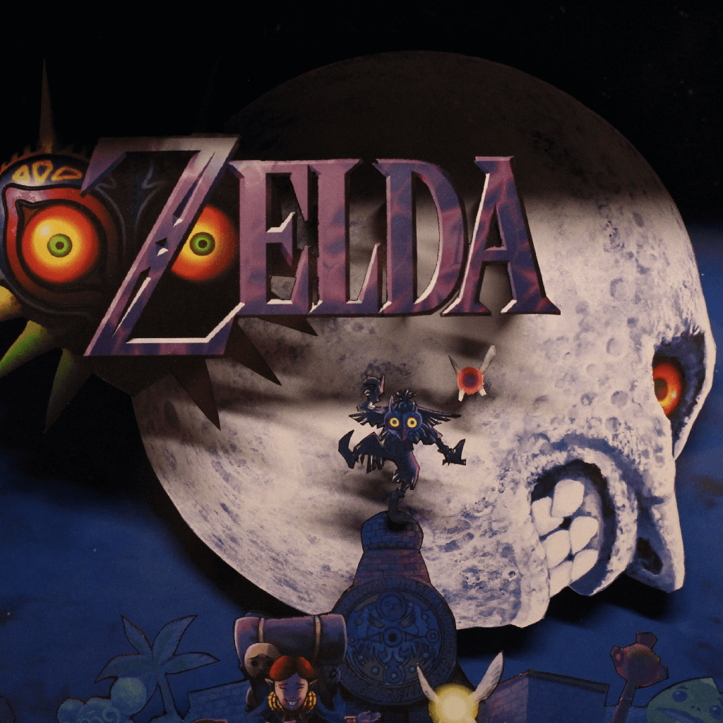 Dioramax - Cadre lumineux LED Zelda Majora's Masks | Déco Gaming-room | Tableau lumineux | Affiche jeux vidéo | Idée cadeau gamer | Retro-gaming