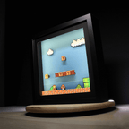 Dioramax - Cadre lumineux LED Mario | Déco Gaming-room | Tableau lumineux | Affiche jeux vidéo | Idée cadeau gamer | Retro-gaming