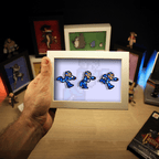 Dioramax - Cadre lumineux LED Megaman X | Déco Gaming-room | Tableau lumineux | Affiche jeux vidéo | Idée cadeau gamer | Retro-gaming
