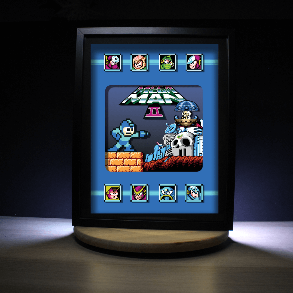 Dioramax - Cadre lumineux LED Magaman | Déco Gaming-room | Tableau lumineux | Affiche jeux vidéo | Idée cadeau gamer | Retro-gaming