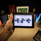 Dioramax - Cadre lumineux LED Megaman X | Déco Gaming-room | Tableau lumineux | Affiche jeux vidéo | Idée cadeau gamer | Retro-gaming