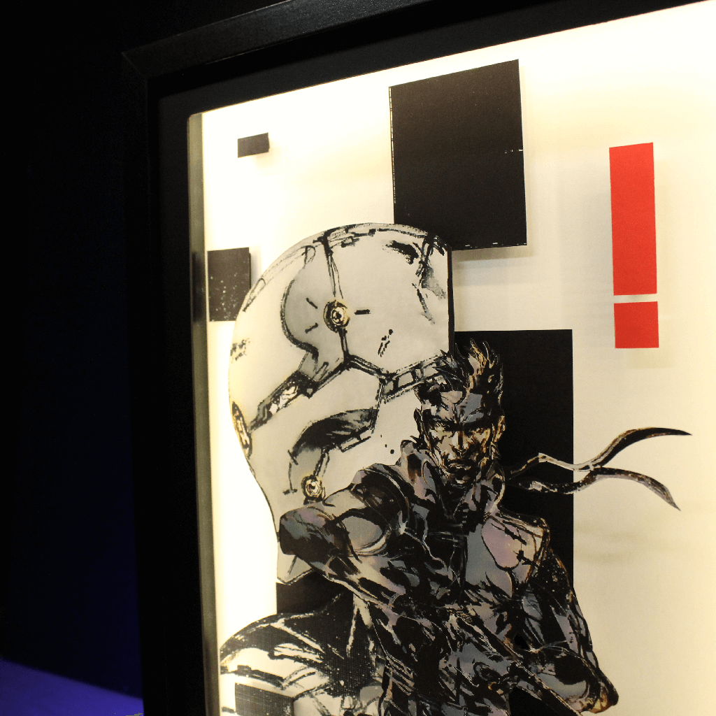 Dioramax - Cadre lumineux LED Metal Gear solid | Déco Gaming-room | Tableau lumineux | Affiche jeux vidéo | Idée cadeau gamer | Retro-gaming