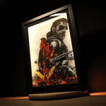 Diorama mgs5, déco gaming, cadre lumineux metal gear solid 5