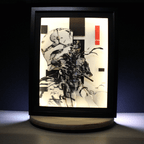 Dioramax - Cadre lumineux LED Metal Gear solid | Déco Gaming-room | Tableau lumineux | Affiche jeux vidéo | Idée cadeau gamer | Retro-gaming