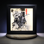 Dioramax - Cadre lumineux LED Metal Gear solid | Déco Gaming-room | Tableau lumineux | Affiche jeux vidéo | Idée cadeau gamer | Retro-gaming