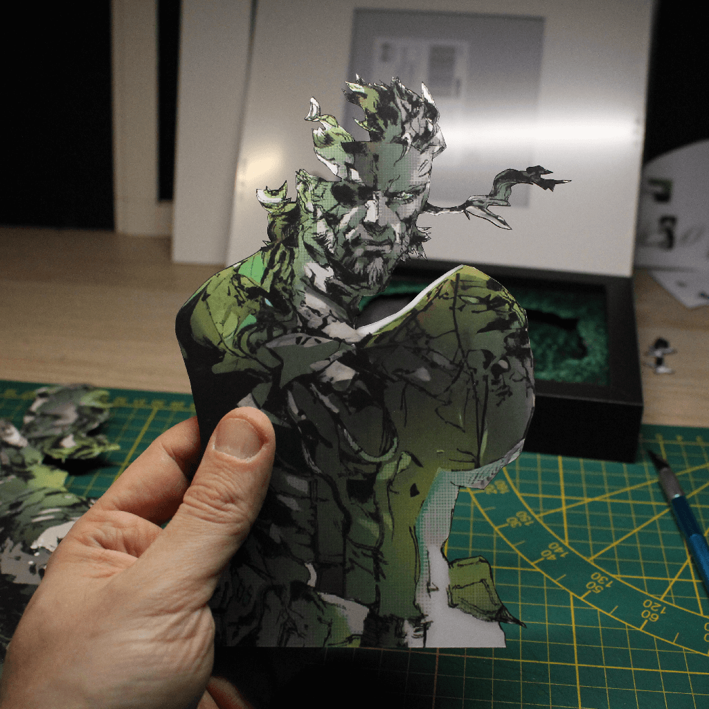 Dioramax - Cadre lumineux LED MGS3 | Déco Gaming-room | Tableau lumineux | Affiche jeux vidéo | Idée cadeau gamer | Retro-gaming