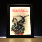 Dioramax - Cadre lumineux LED Metal Gear | Déco Gaming-room | Tableau lumineux | Affiche jeux vidéo | Idée cadeau gamer | Retro-gaming