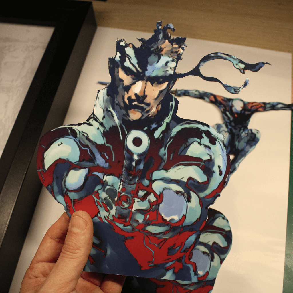 Dioramax - Cadre lumineux LED Metal Gear | Déco Gaming-room | Tableau lumineux | Affiche jeux vidéo | Idée cadeau gamer | Retro-gaming