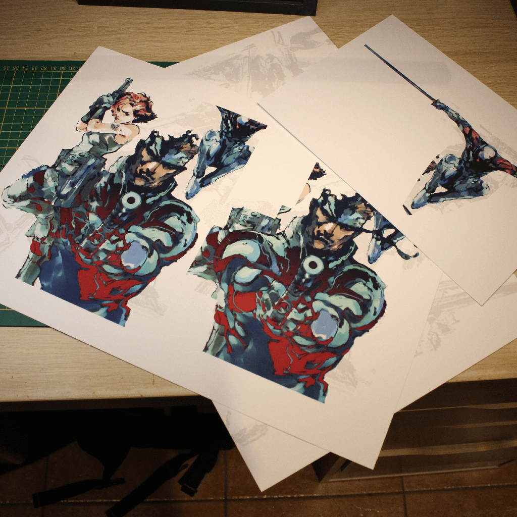 Dioramax - Cadre lumineux LED Metal Gear | Déco Gaming-room | Tableau lumineux | Affiche jeux vidéo | Idée cadeau gamer | Retro-gaming