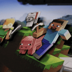Dioramax - Cadre lumineux LED Minecraft | Déco Gaming-room | Tableau lumineux | Affiche jeux vidéo | Idée cadeau gamer | Retro-gaming