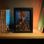 Dioramax - Cadre lumineux LED Monkey island | Déco Gaming-room | Tableau lumineux | Affiche jeux vidéo | Idée cadeau gamer | Retro-gaming