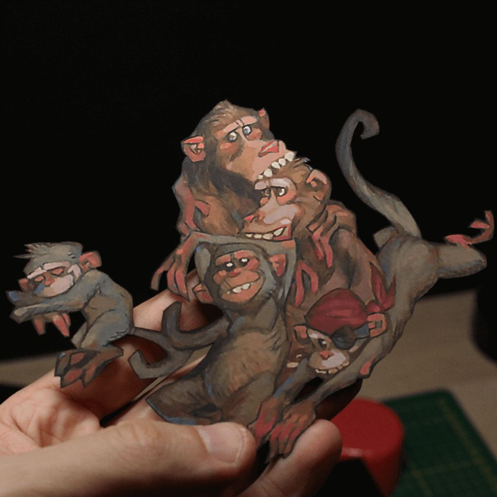 Dioramax - Cadre lumineux LED Monkey island | Déco Gaming-room | Tableau lumineux | Affiche jeux vidéo | Idée cadeau gamer | Retro-gaming