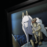 Diorama Mononoke, déco gaming room, cadre lumineux
